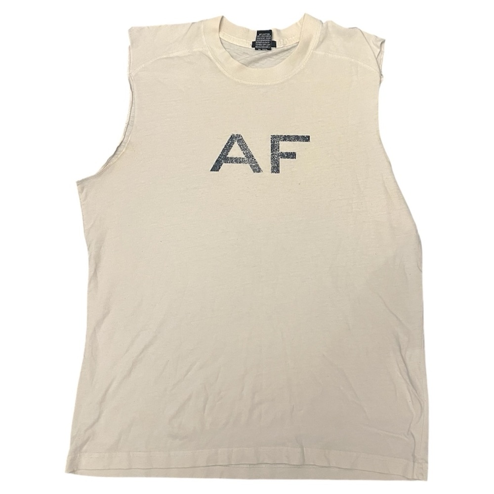 Abercrombie & Fitch Cream Sleeveless Shirt